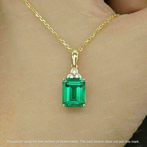 2ct emerald lab - emerald, created